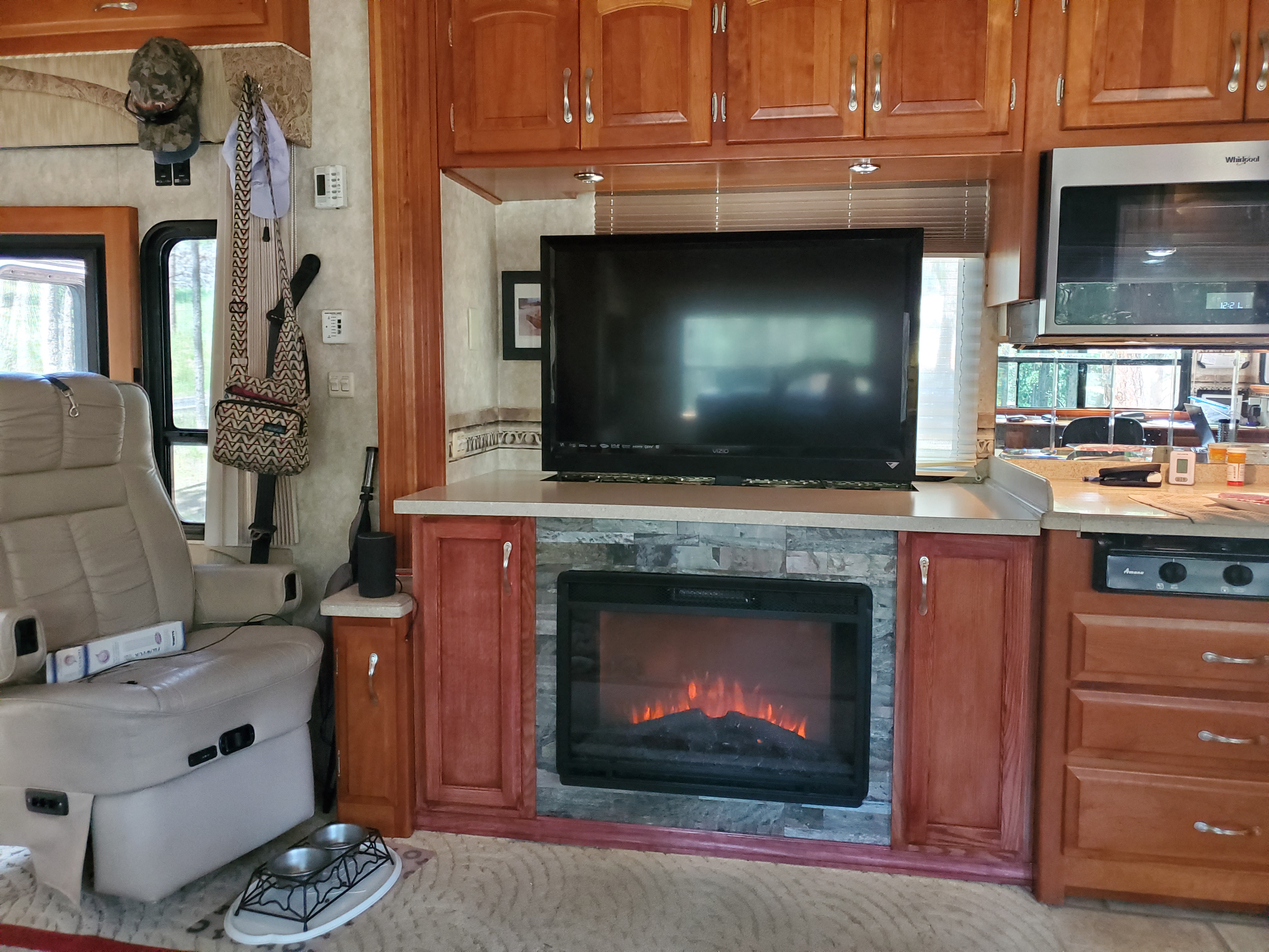 DIY Television Lift, Electric Fireplace and Installation