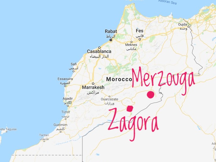 Carte Merzouga What you should know to visit the desert of Merzouga Miss Wanderitall