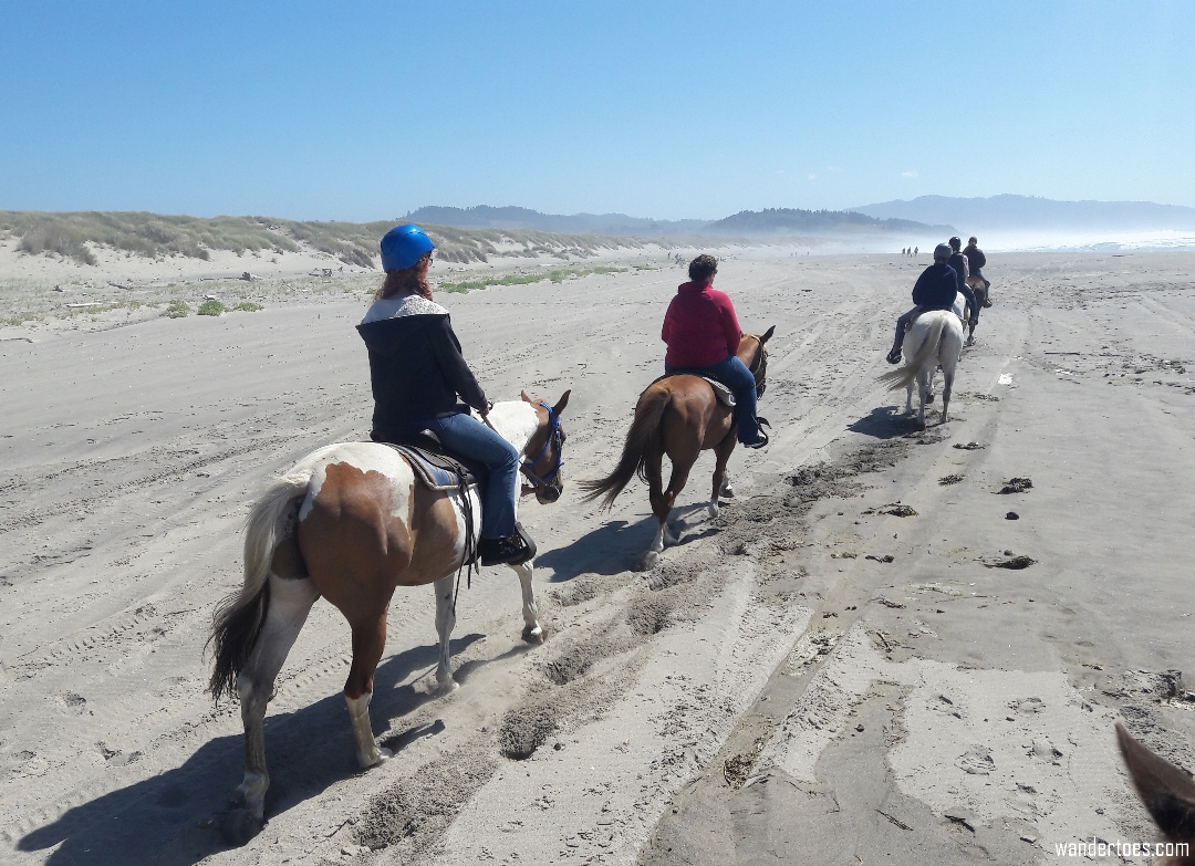 Oregon Horseback Ride Beach wandertoes