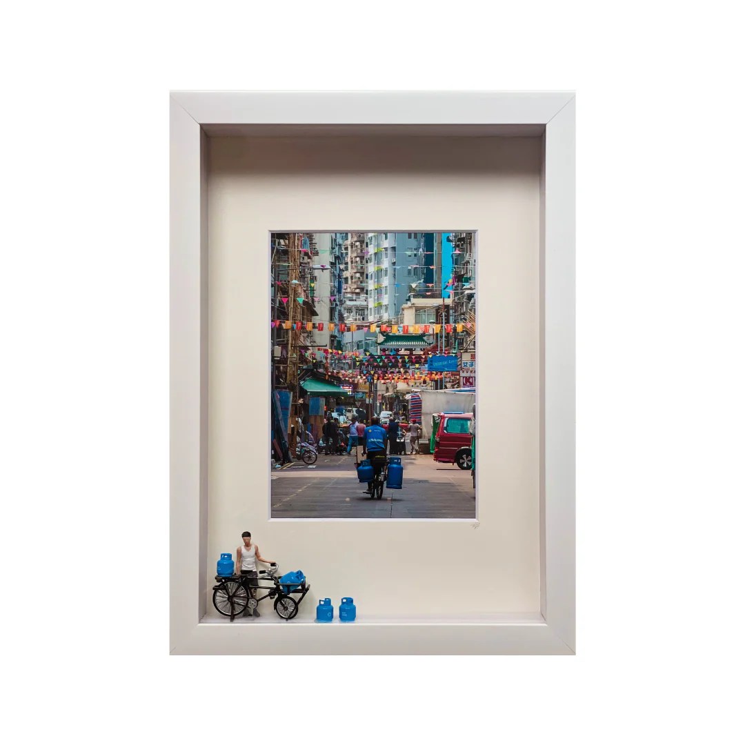 Gas Bottle Man 3D Frame Hong Kong Photography Wander with Nicole
