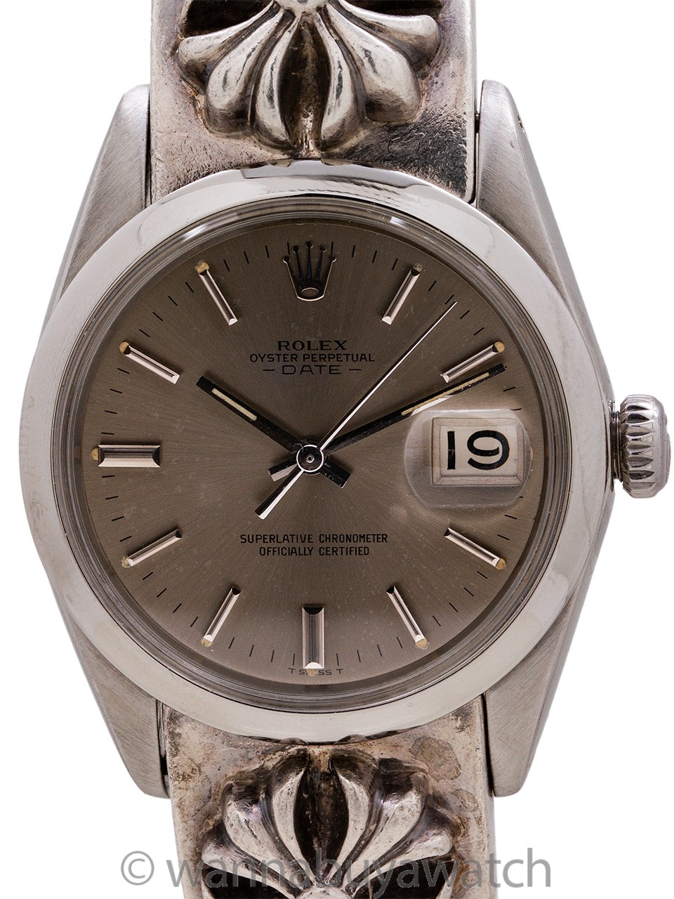 Rolex Oyster Perpetual Date Ref 1500 Chrome Hearts Bracelet Circa 1964