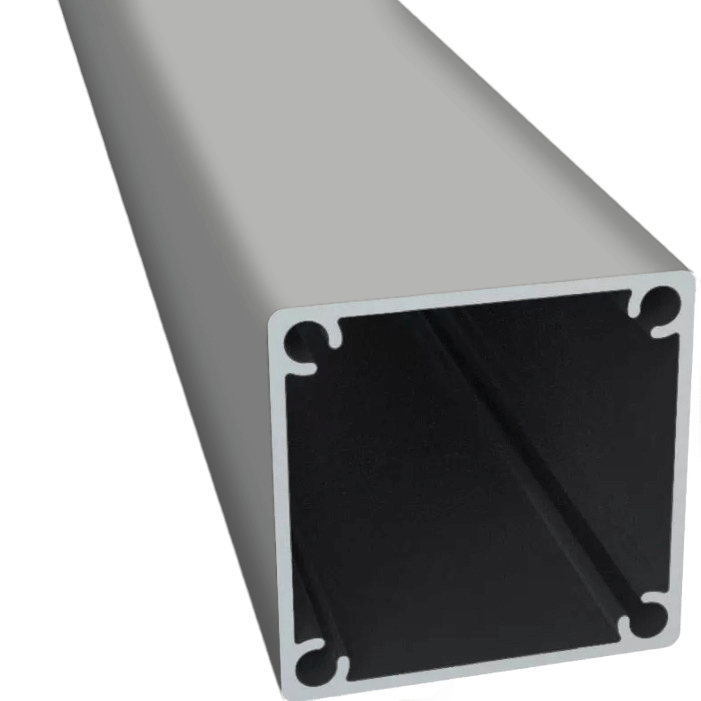 50x50 Aluminium Fluted Post to suit 12g Screws Mill Finish (3.6m L