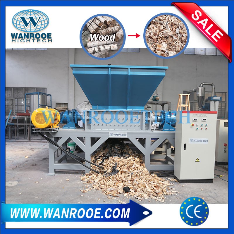 800kg/h Industrial Used Wood Pallet Shredder Machine For SaleWANROOETECH