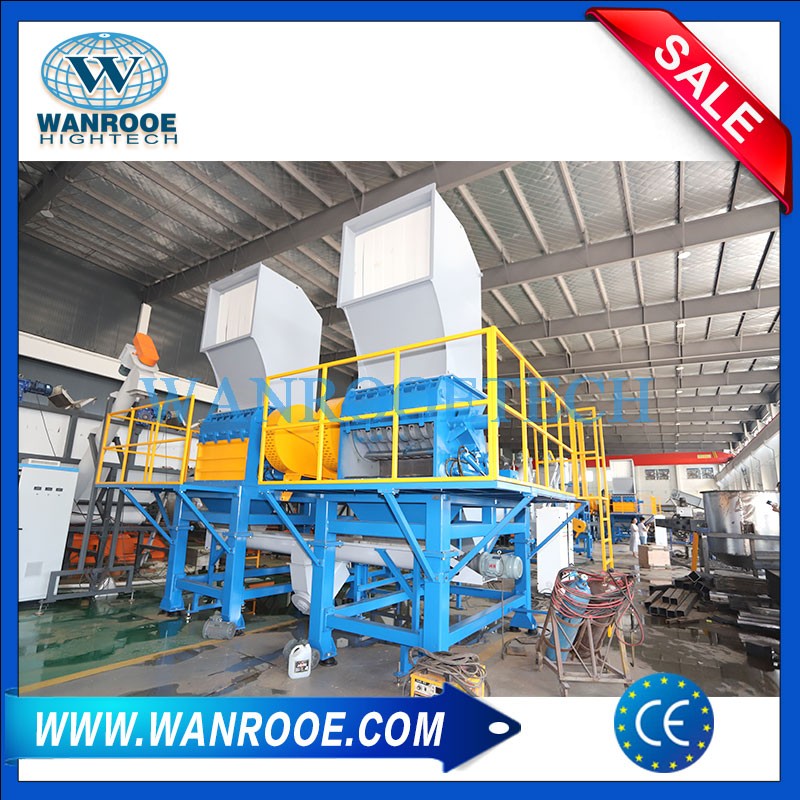 2000Kg/h Plastic PET Bottle Crushing Machine WANROOETECH