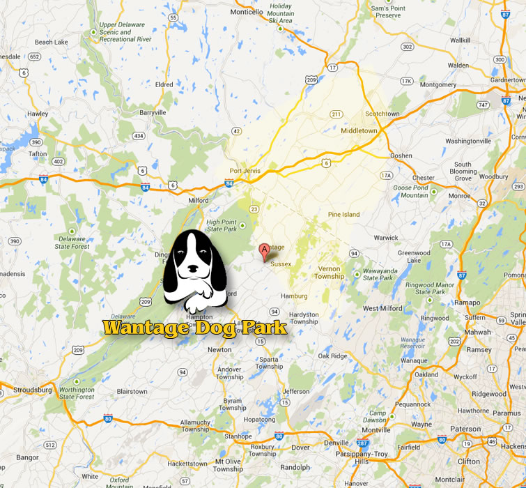 LocationDirections to Wantage Dog Park in Sussex County, NJ