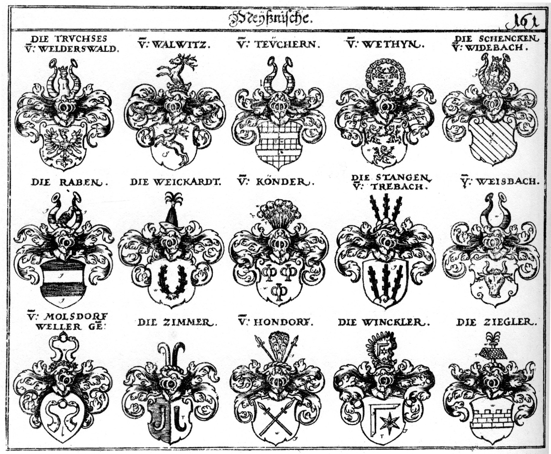 German Coats of Arms (Wappen) XVIIth Century A161