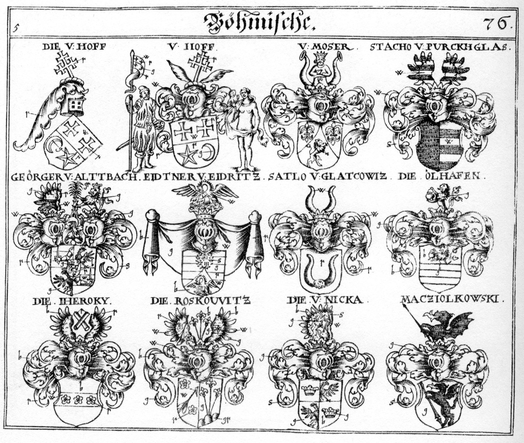German Coats of Arms (Wappen) XVIIth Century E076