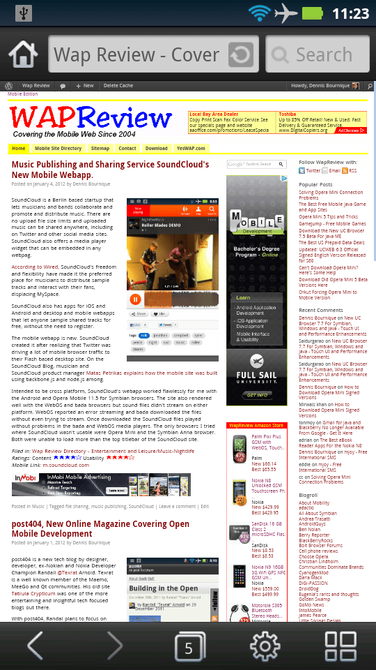 UC Browser 8.0.5 Android Desktop Mode Wap Review