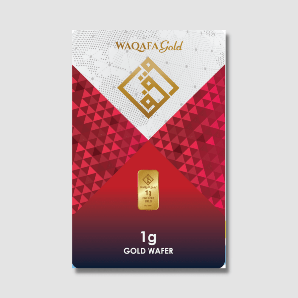 1 gram Gold Wafer WAQAFA INTERNATIONAL