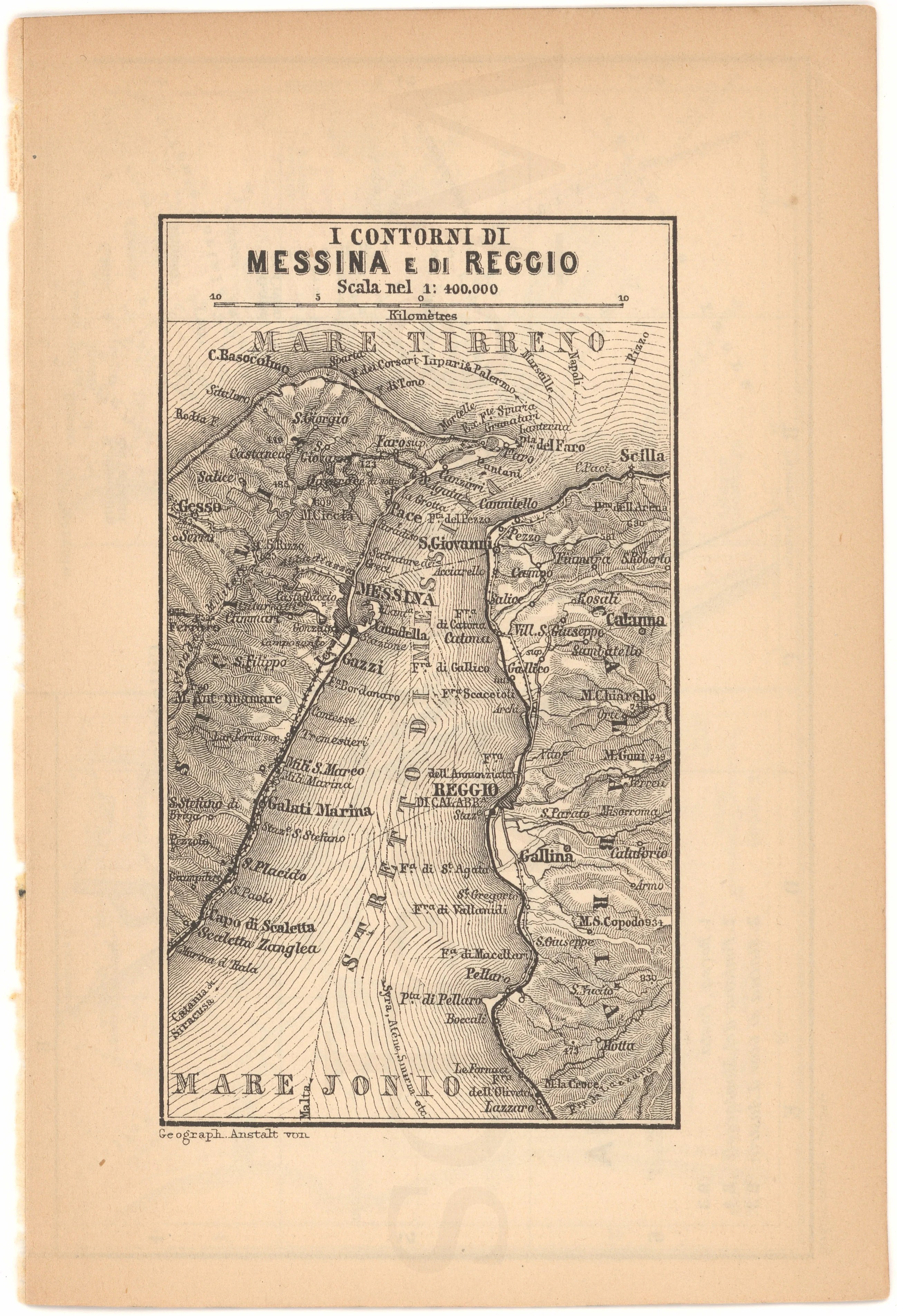Straits of Messina, Italy 1908 WardMaps LLC