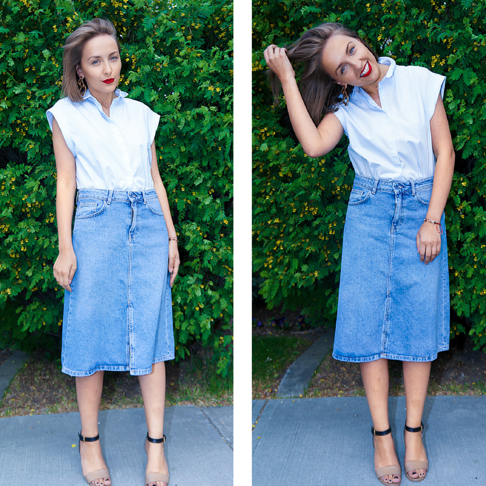 Reinventing the “ugly” 90’s DENIM SKIRT WARDROBE DETECTIVES