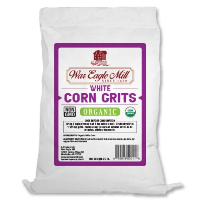 White Corn Grits, 25 lb. Bag War Eagle Mill Food Group
