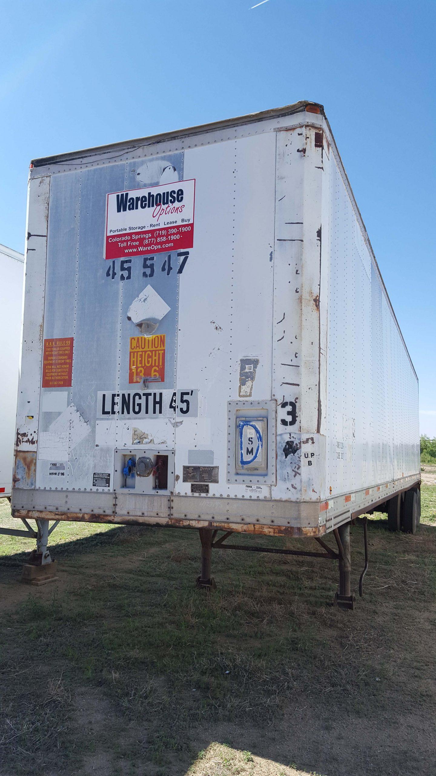 SOLD *** 1983 DORSEY 45foot SemiTrailer — 2,350 Warehouse Options