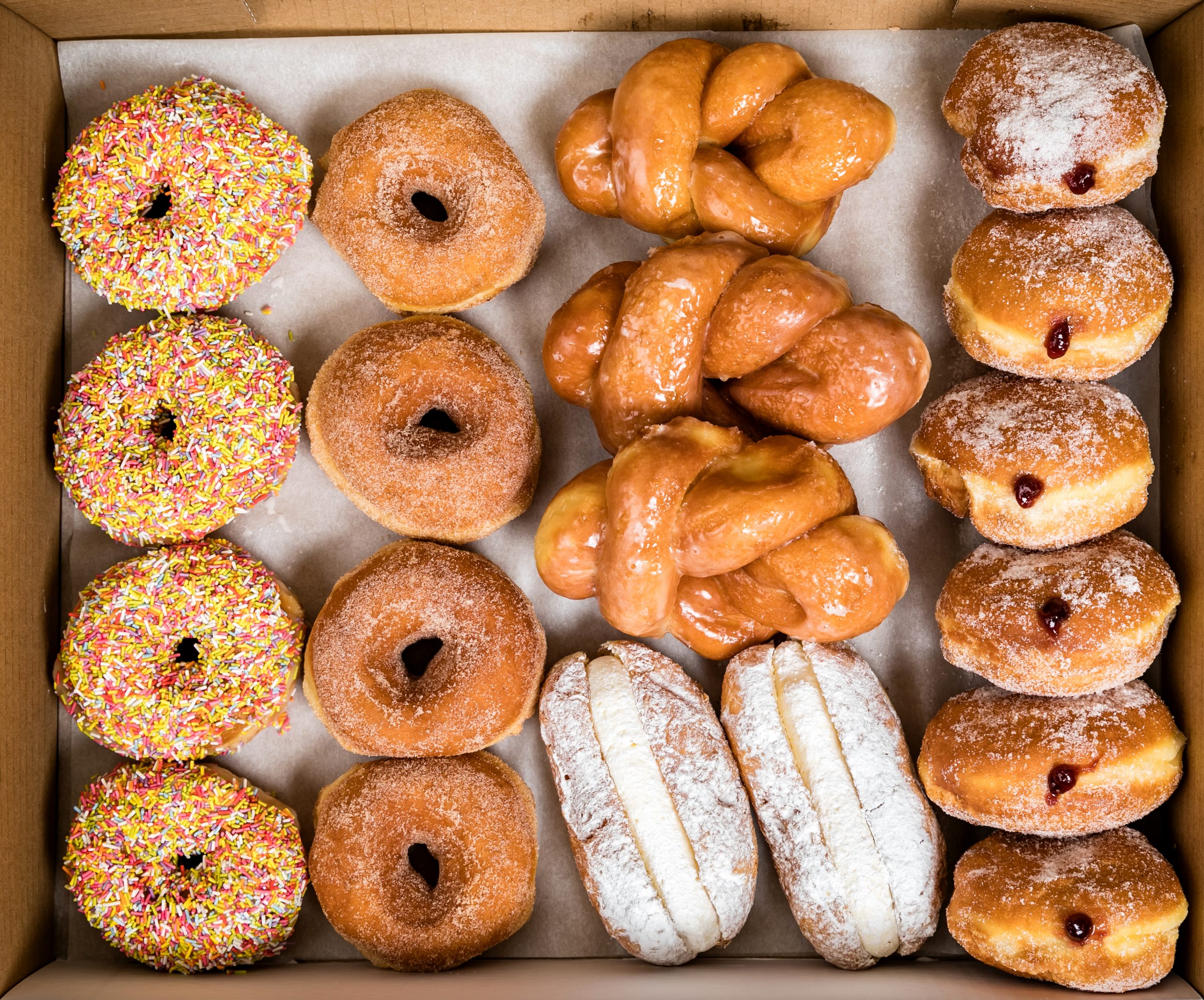 Assorted Doughnut Box Warings Bakery