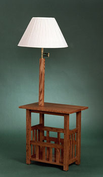 End table with lamp attached | Warisan Lighting