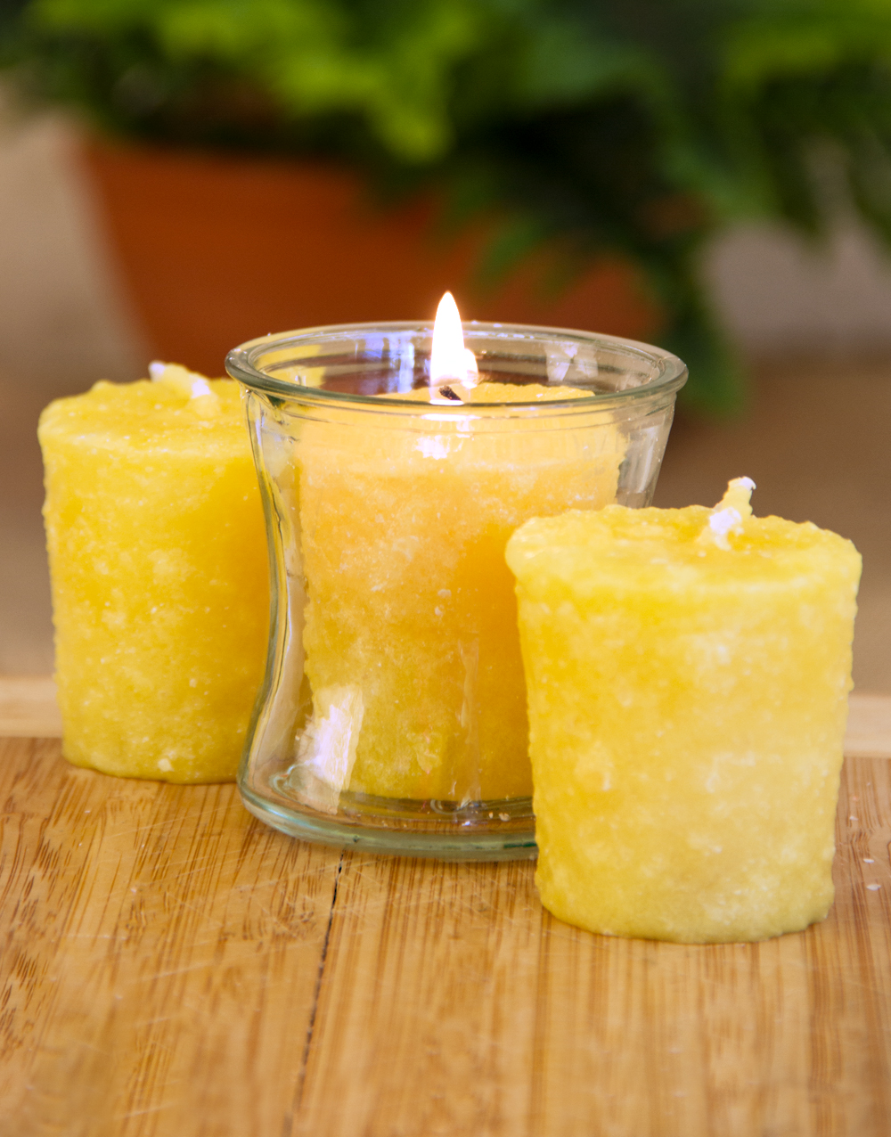 Butter Rum 3 Pack Votive Candles Warm Glow