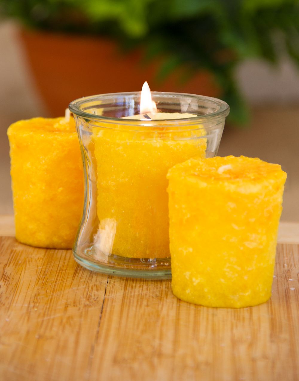 Maple Butter 3 Pack Votive Candles Warm Glow