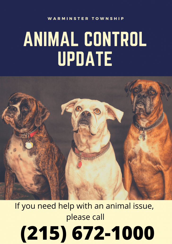 Animal Control Update Warminster Township