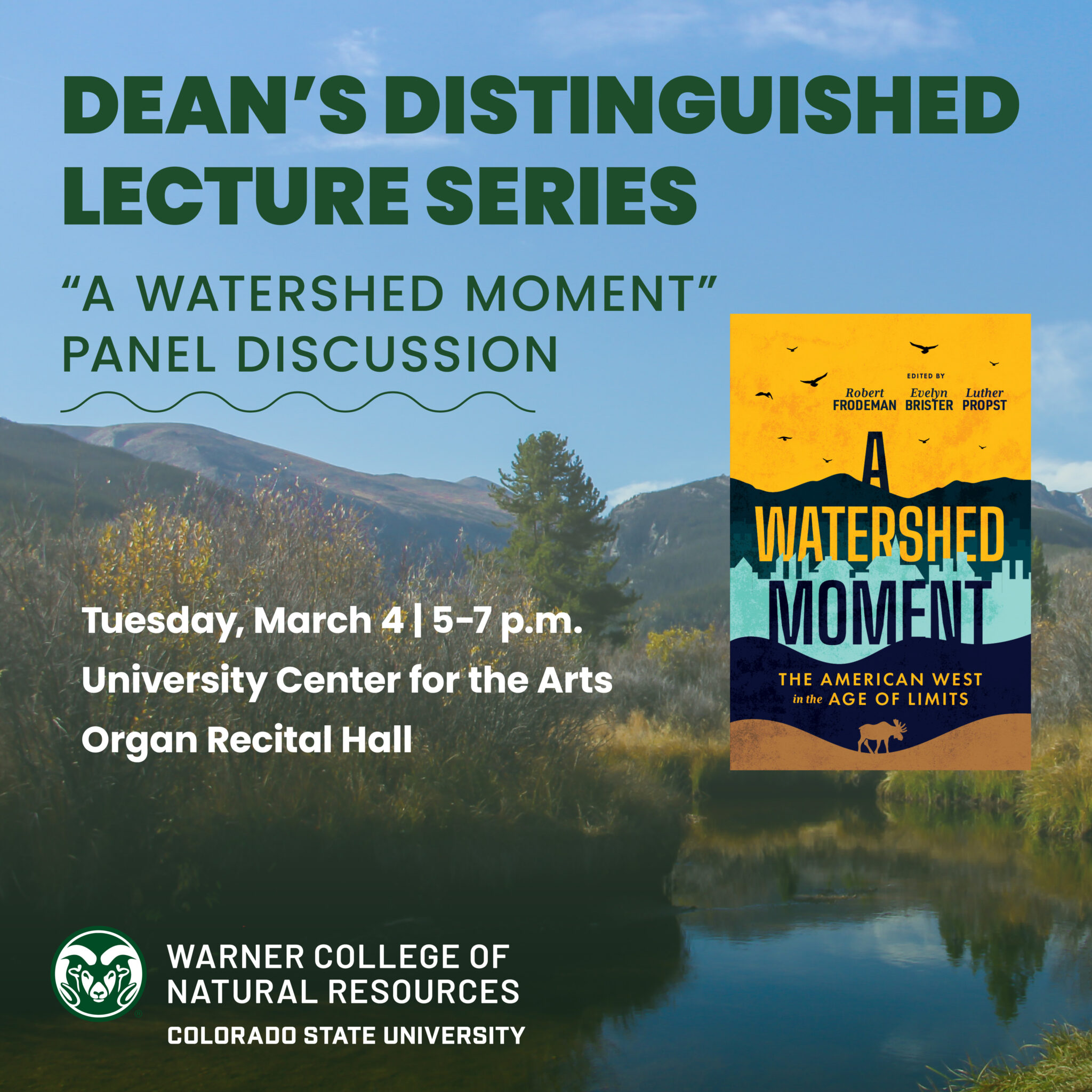 Dean's Distinguished Lecture Series Warner College of Natural Resources