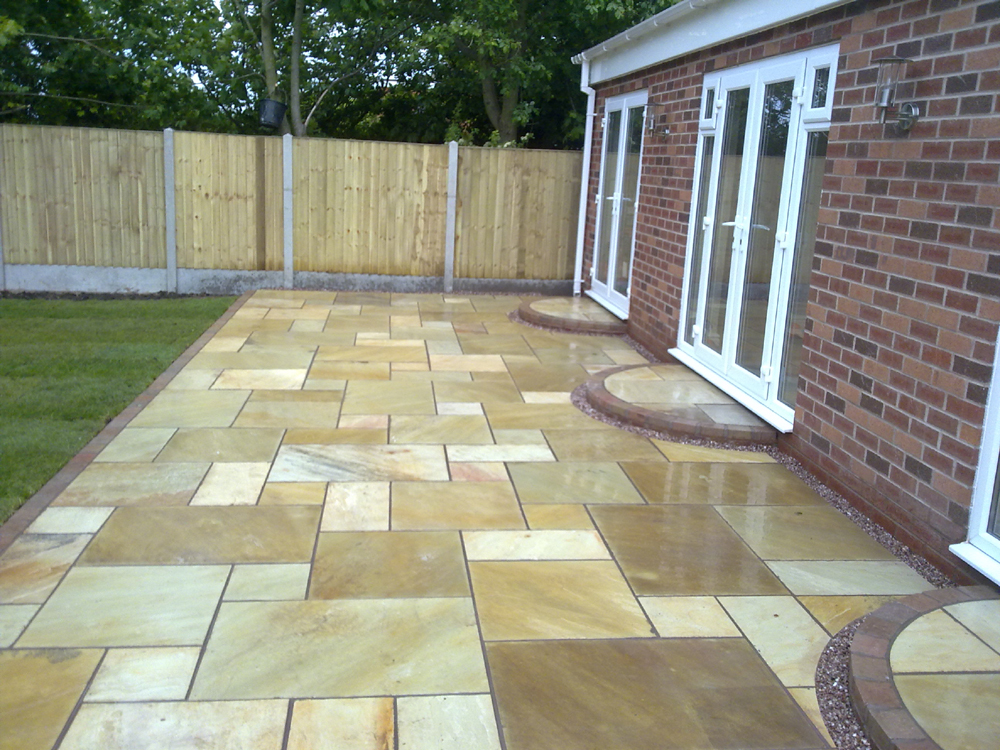 Indian Stone Paving Job in Lymm Warrington Paving