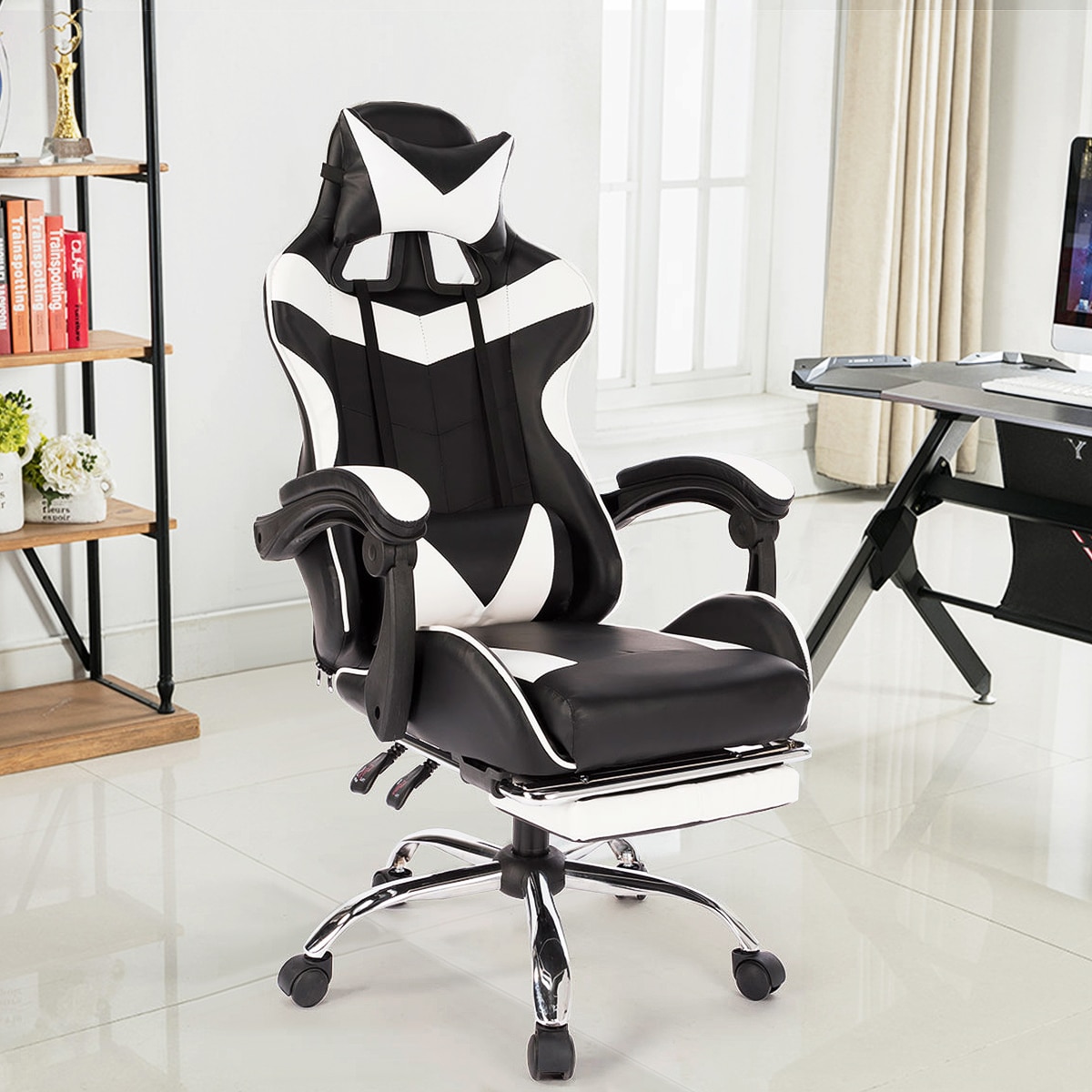Warrior Station Gaming Racing Chair with High Back and Body Contour Design