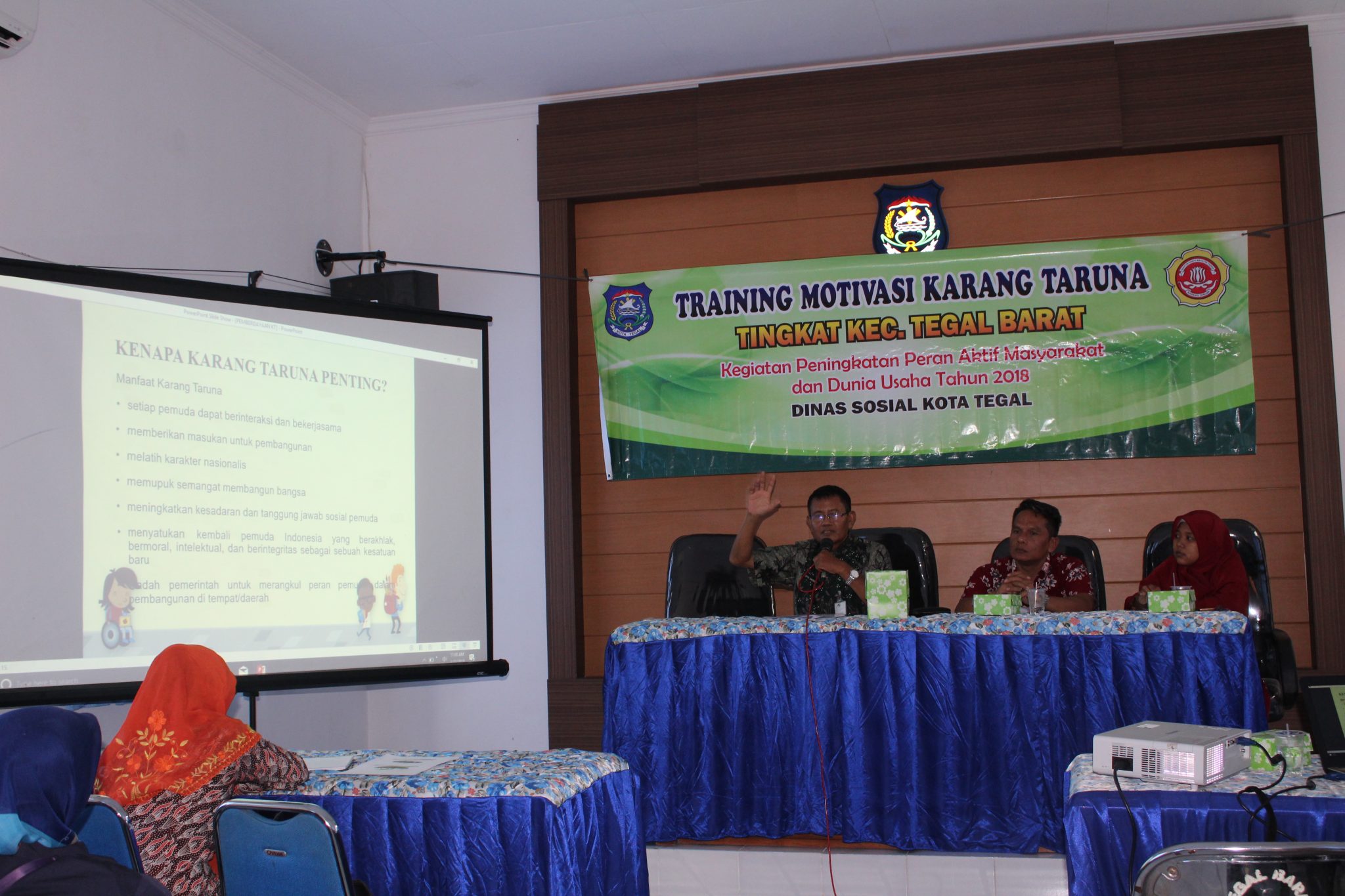 Training Motivasi Karang Taruna Tingkat Kecamatan Tegal