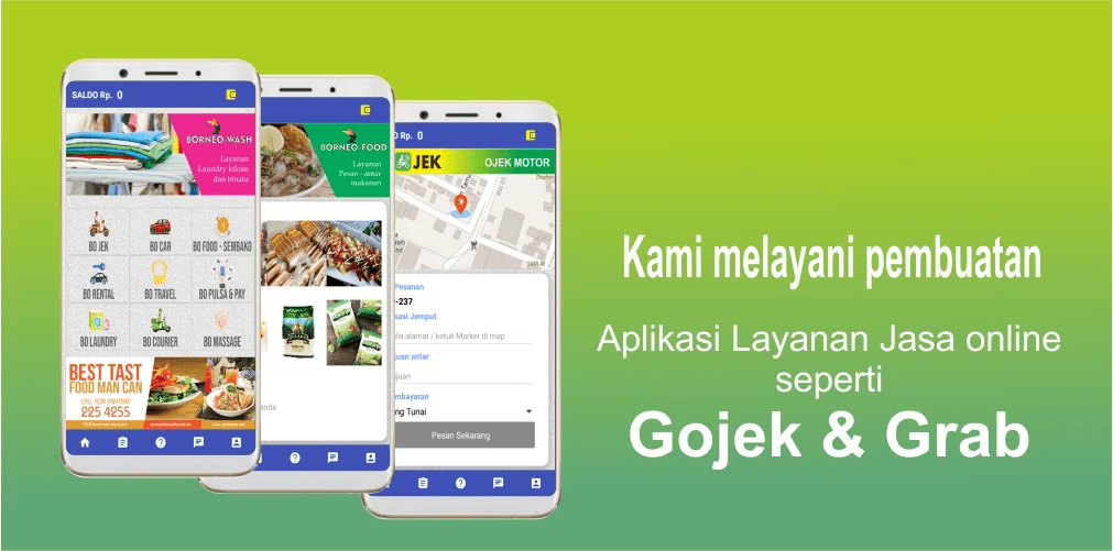 Jasa pembuatan aplikasi seperti gojek dan sejenisnya