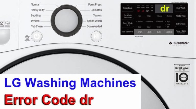 LG washer error code DR Washer and dishwasher error