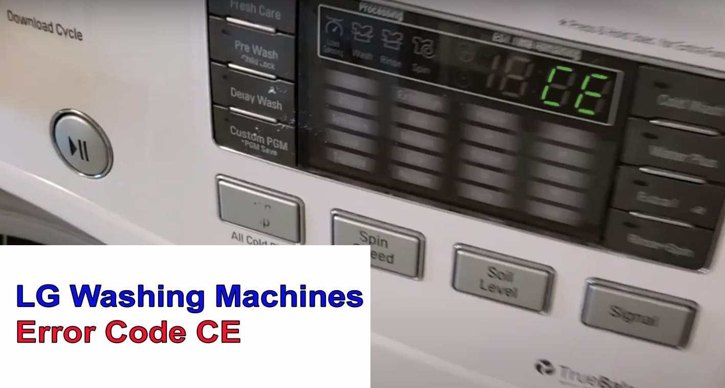 LG washer error code CE