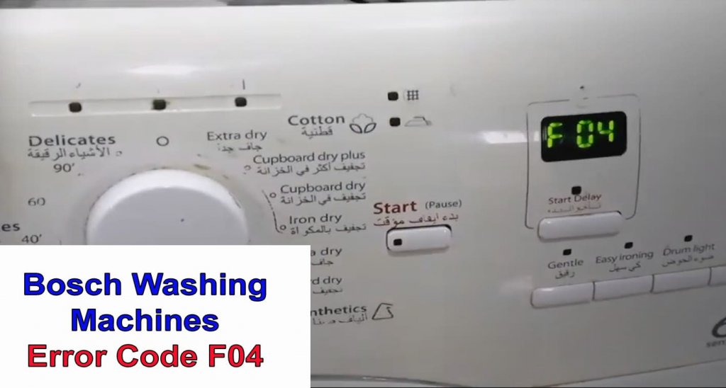 Bosch washers error code F04