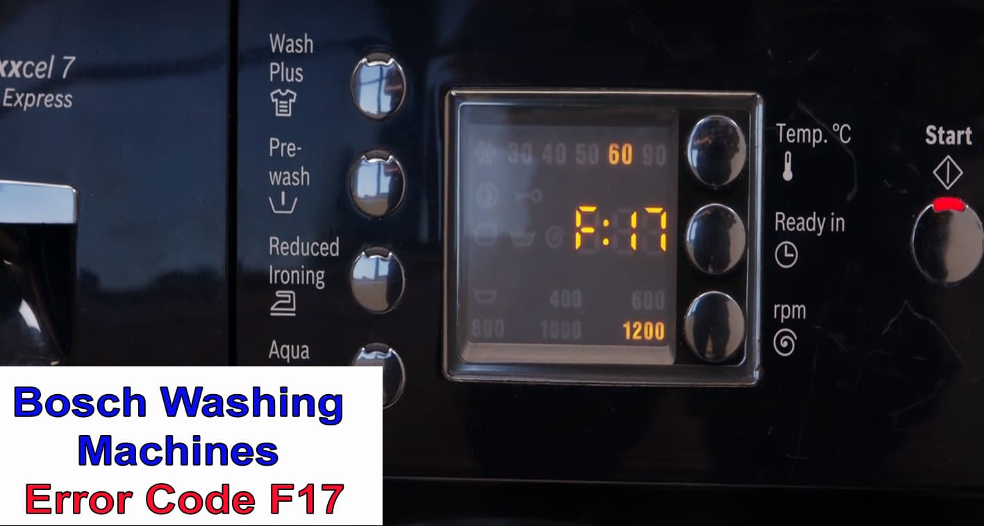 Bosch washer error code F17