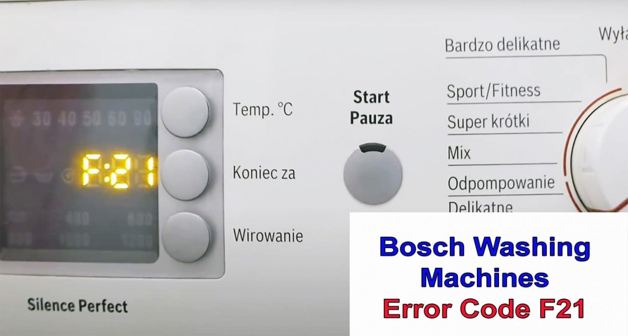 Bosch washer error code F21