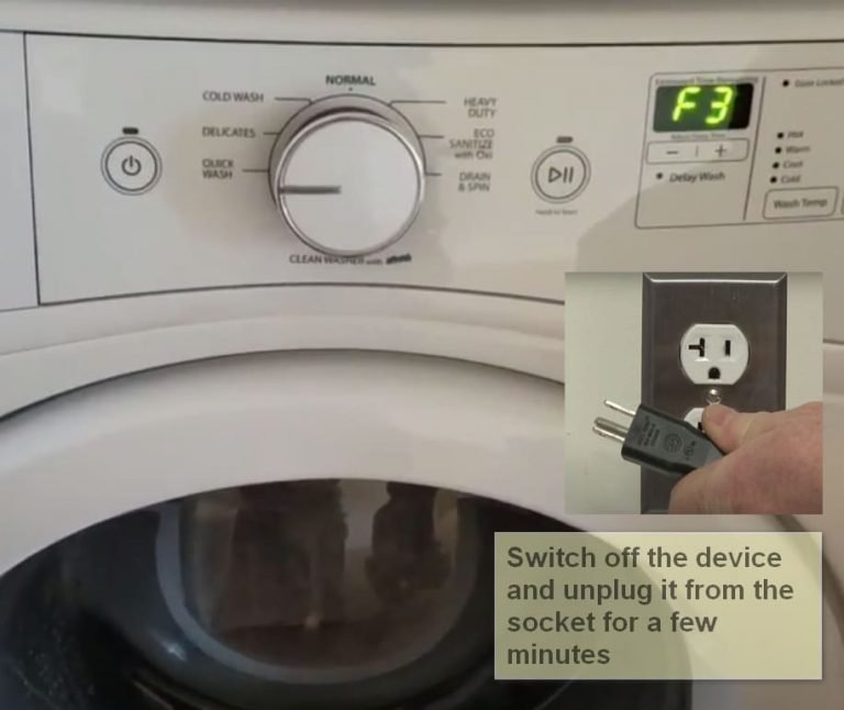 Whirlpool washer error code F3 E1