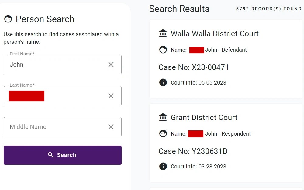 Free Washington Criminal, Arrest Records, & Warrants Lookup(03)