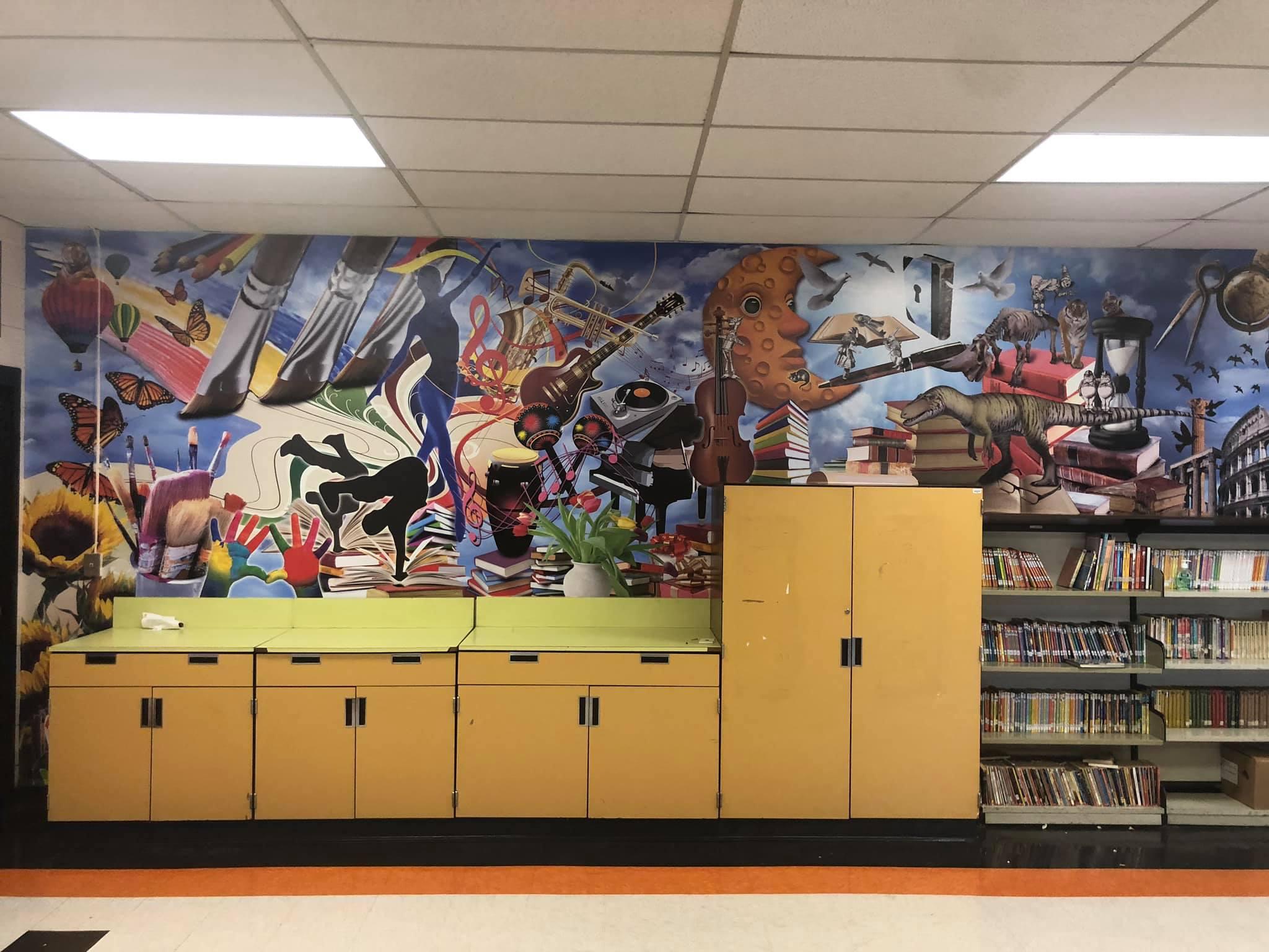 Artist Scott Furman Creates Mural in Washington School Washington School
