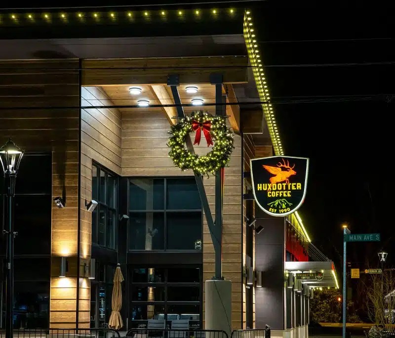 Commercial Christmas Lighting Installation Sammamish WCL
