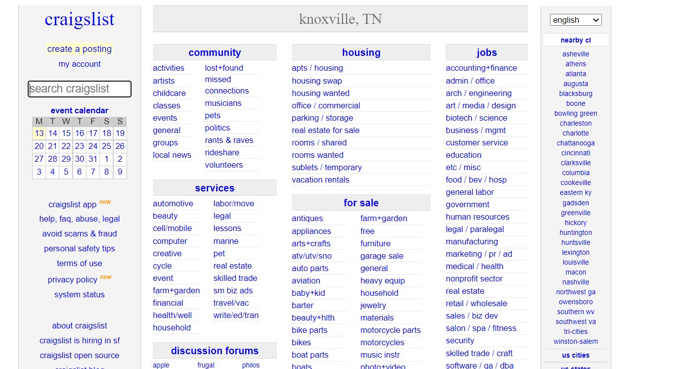What Is Knoxville's Craigslist And Scams On Craigslist Knoxville That