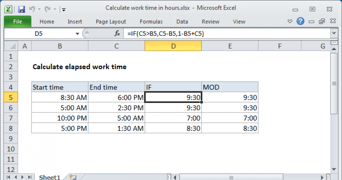 How To Calculate Hours Worked In Excel A StepbyStep Guide