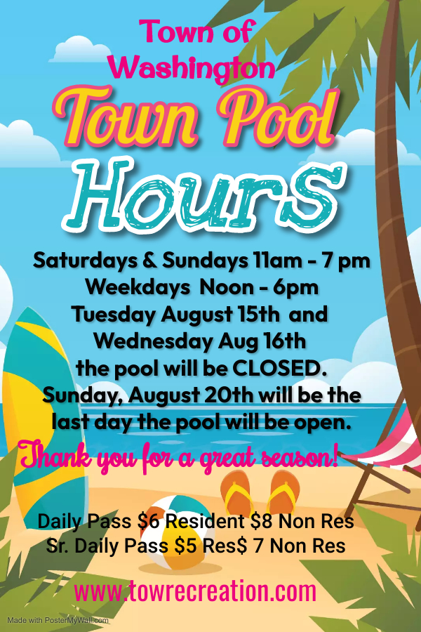 Town of Washington Recreation Department Information