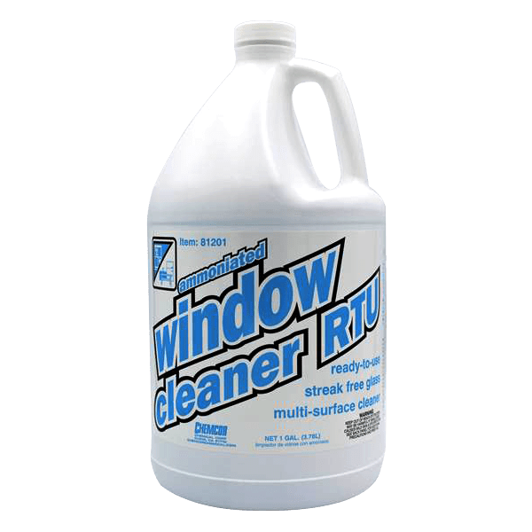 Ammoniated institutional glass cleaner, WINDOW CLEANER RTU 21 Gallon
