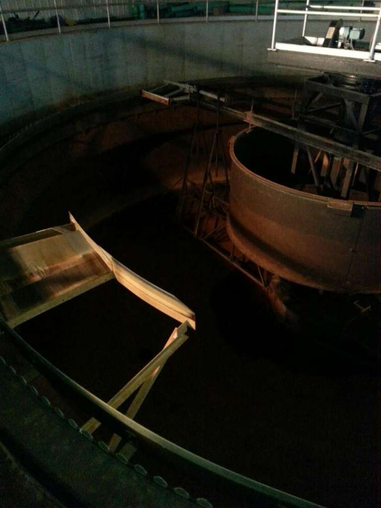 Winamac inside clarifier Wastewater 101