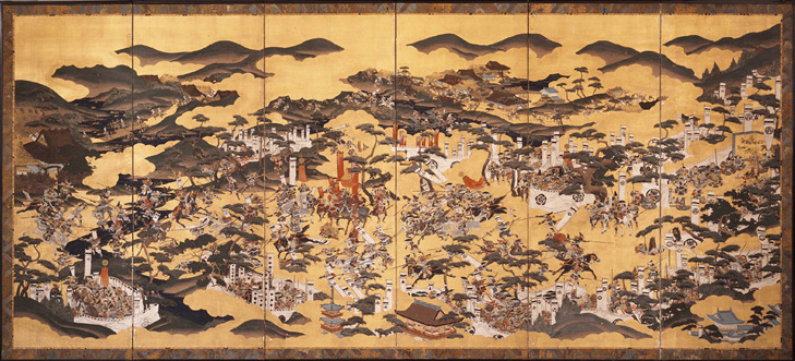 中学生 屏風絵 関ケ原合戦図屏風 – 渡辺美術館