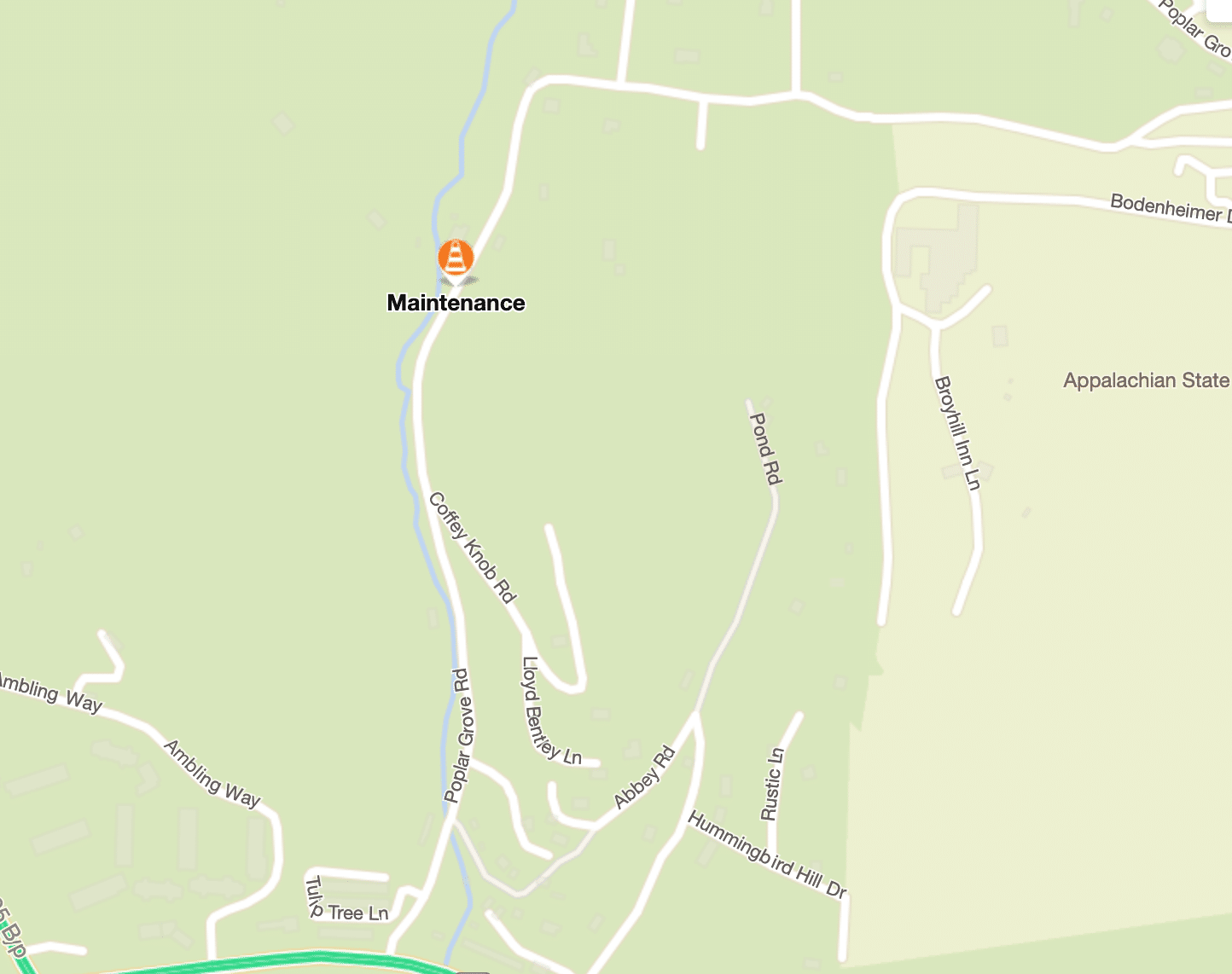 Portion of Poplar Grove Road closed until April 9