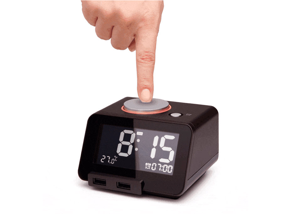 4in1 Bluetooth Alarm Clock Speaker with Dual USB Charger