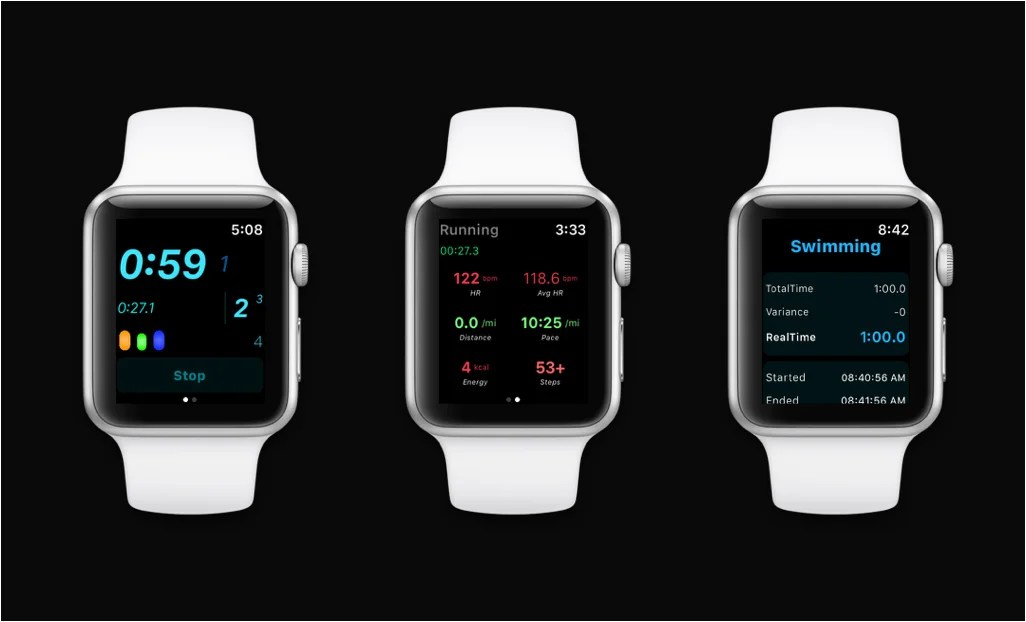 Time tracking with haptic feedback on Apple Watch WatchAppList