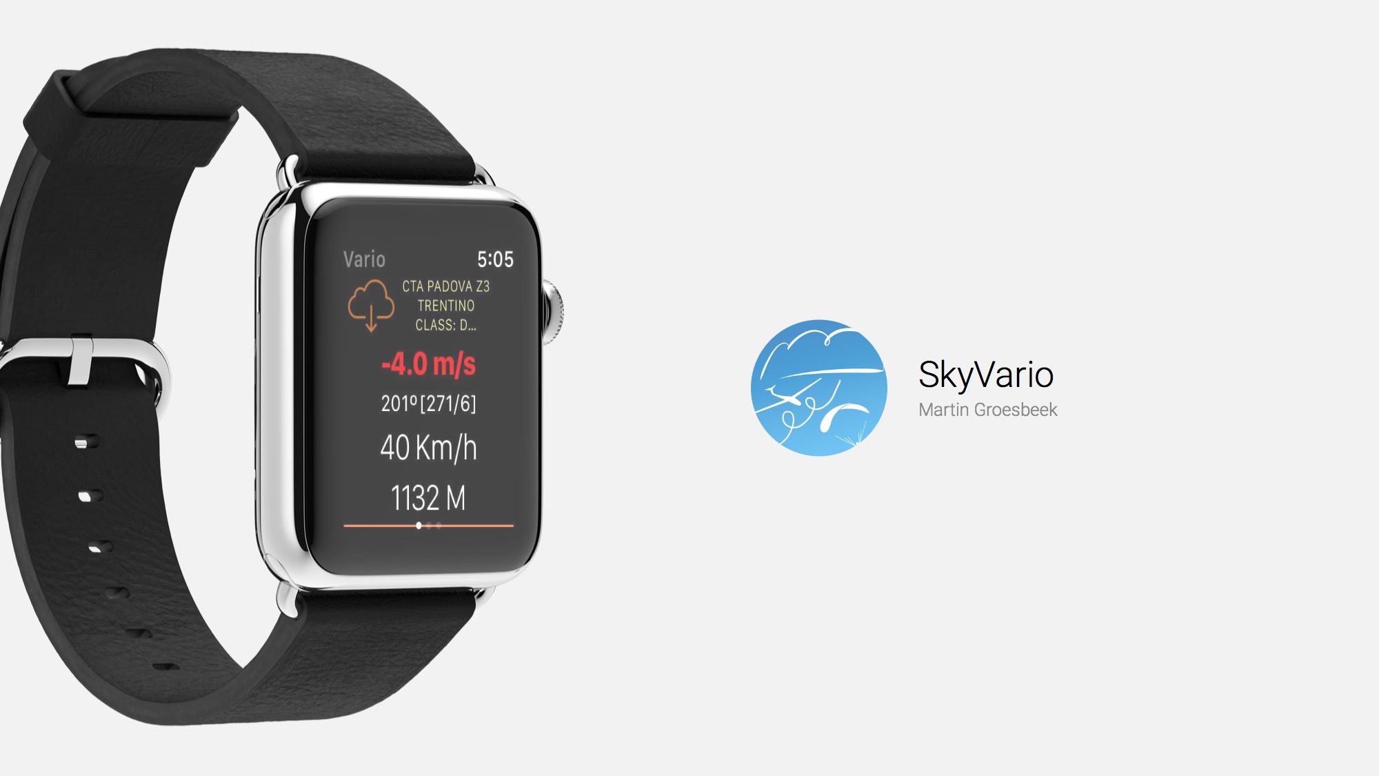 Have a Variometer on Apple Watch with skyVario Watchaware
