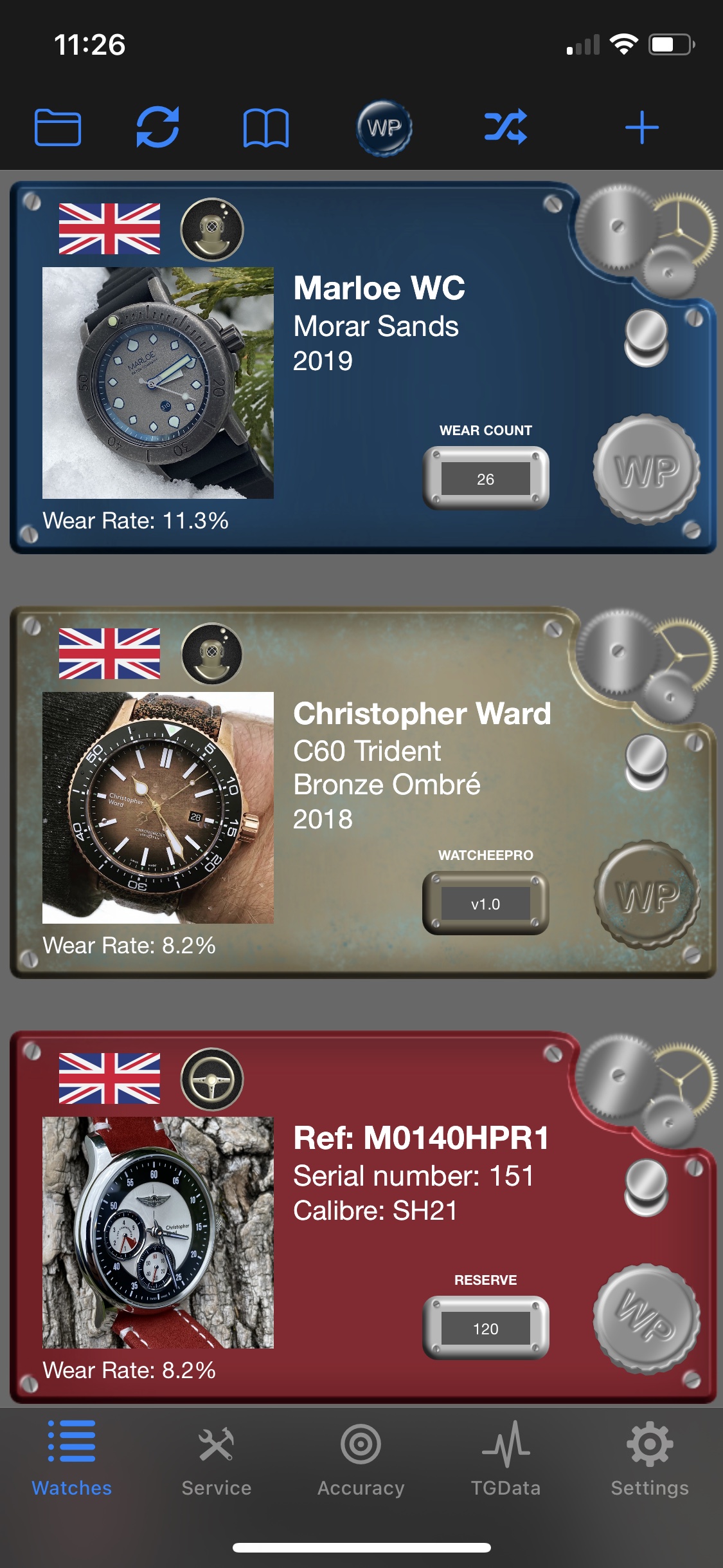 A Watch Collection App with Personality Watch Complications