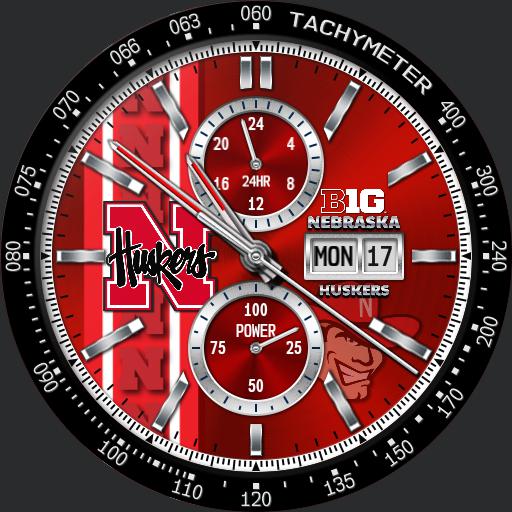 Sports Nebraska Huskers Modular Racer WatchFaces for Smart Watches