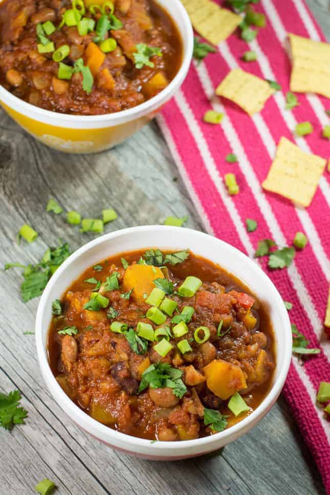 Slow Cooker Vegetarian Chili [Vegan, GlutenFree] Watch Learn Eat