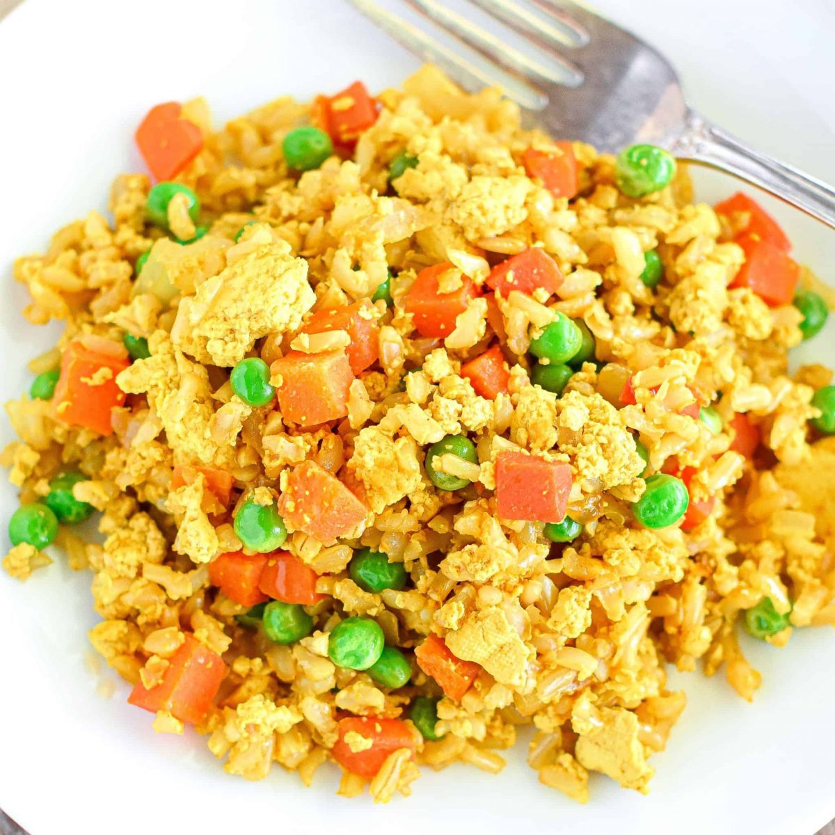 Easy Vegan Fried Rice with Tofu Egg KIF
